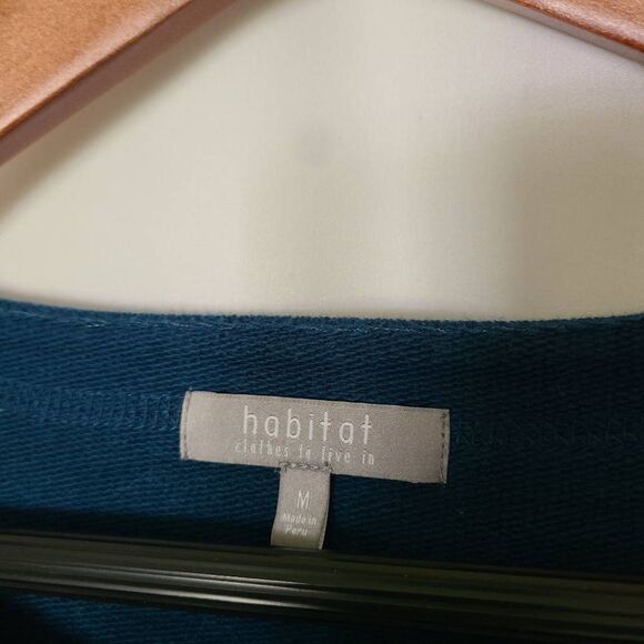 Habitat Clothes Teal‎ Asymmetrical Pullover Top sz Medium - Picture 4 of 7